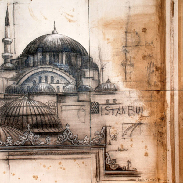 Blue Mosque - Mixed Technique 100x100 2013