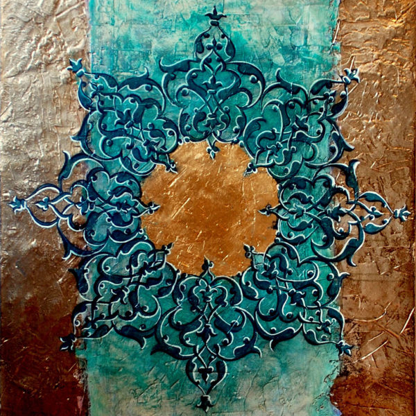 "Crystal" Fresco On Canvas And Gold Leaf - 80x100 2016