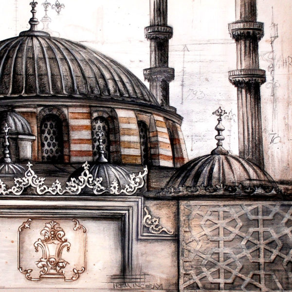 Mosque Of Sultan Ahmet - Mixed Technique 100x100 2013