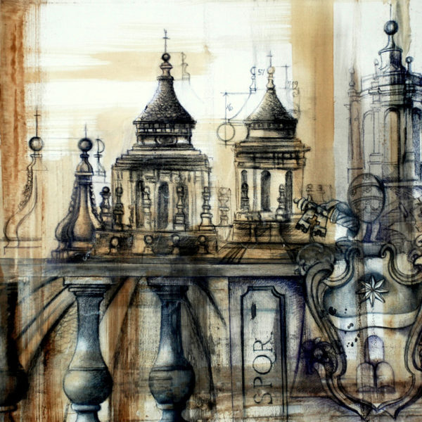 Twin Churchs - Mixed Technique 95x105 2013